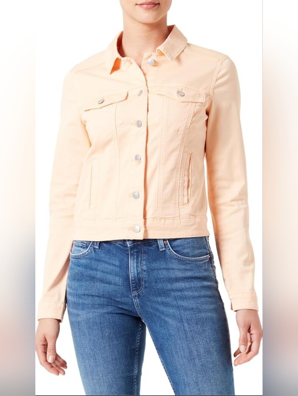 NWT!Fall Boyfriend Cotton Blend Women's Western Denim Coral Cowgirl Jacket Small